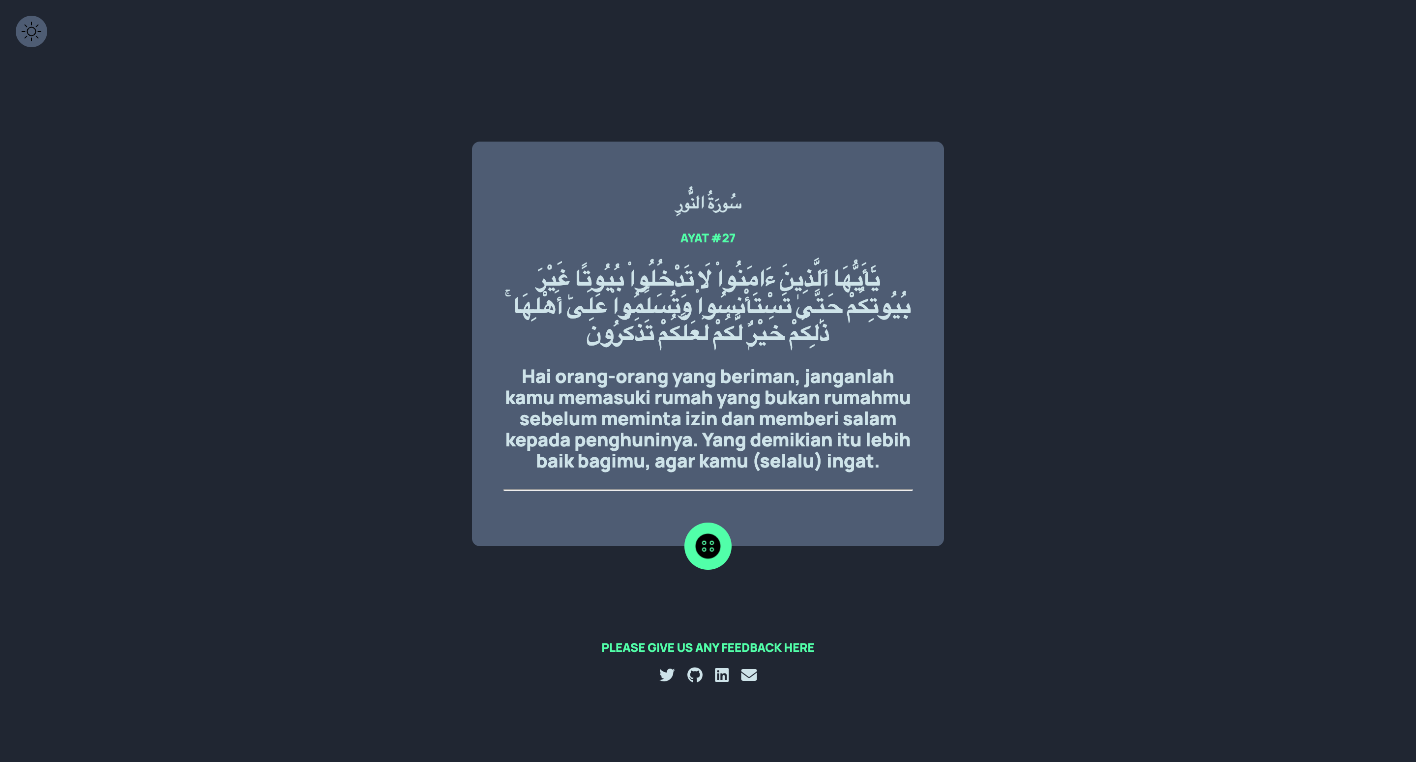 Quran of the Day, My Way for Sending Comfort with Code