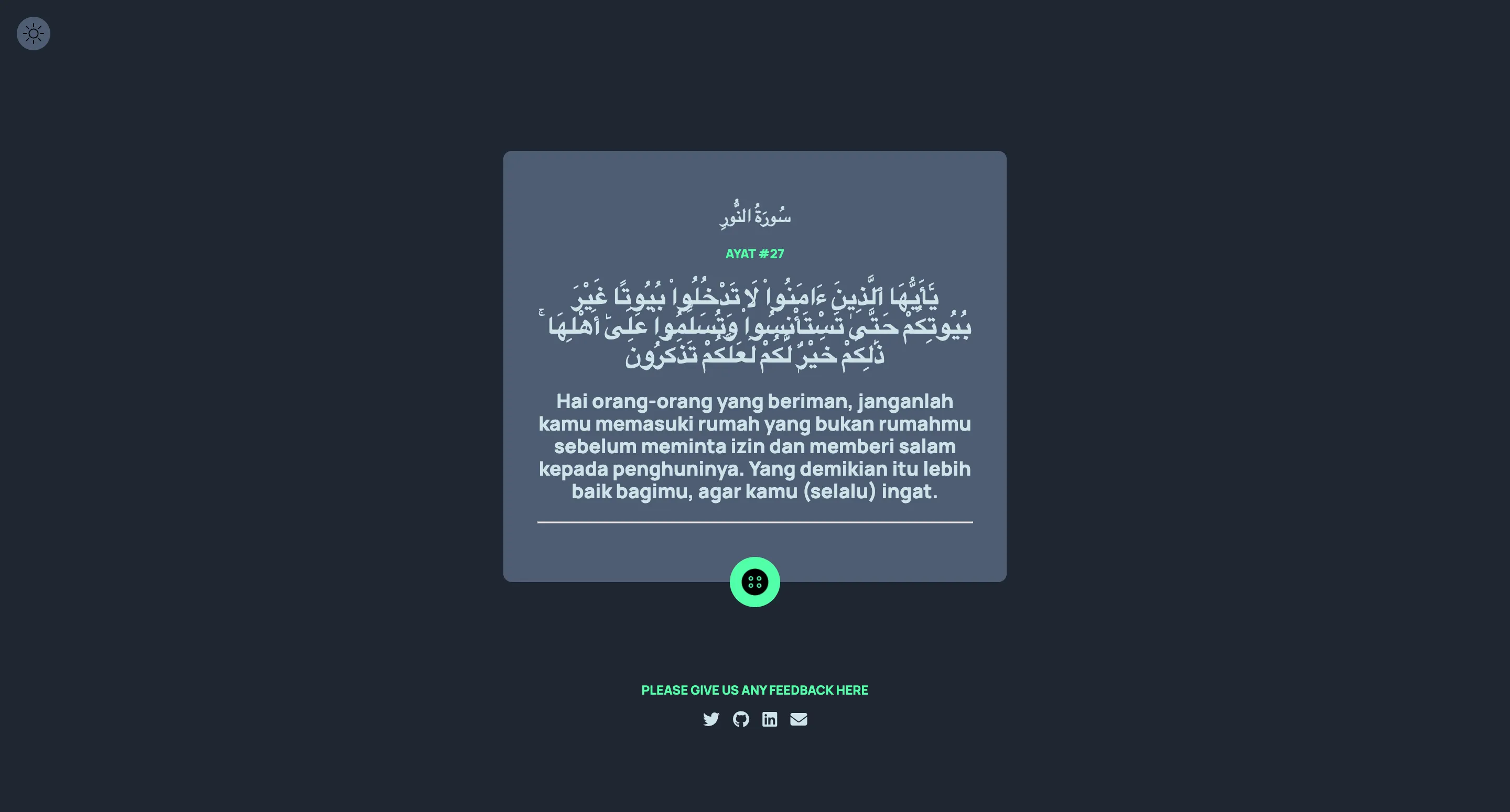 Quran of the Day, My Way for Sending Comfort with Code